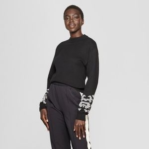 Who What Wear Sweater with Embroidered Detail